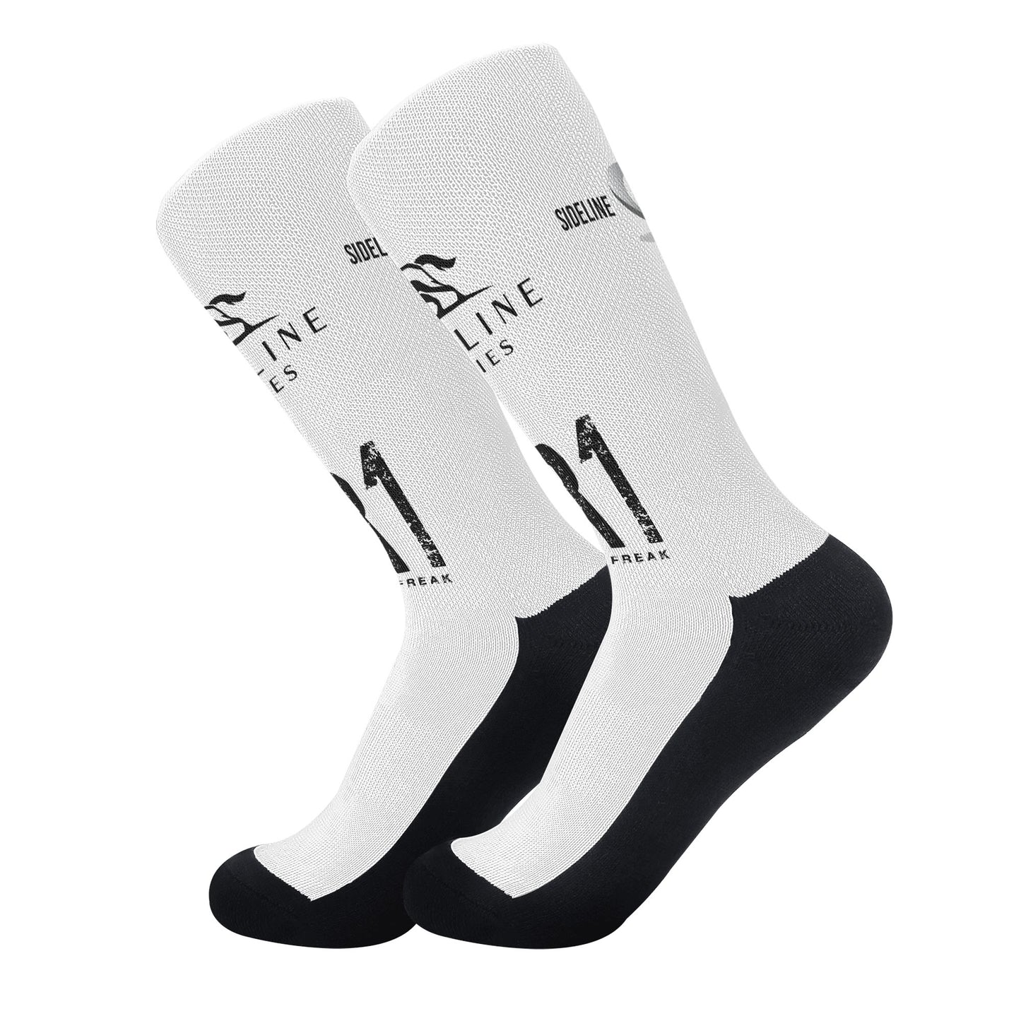 Polyester & Cotton GR1 Racing Freak Crew Socks - Ideal for Sports & Fashion, Reinforced Heel and Toe, Seamless Toe