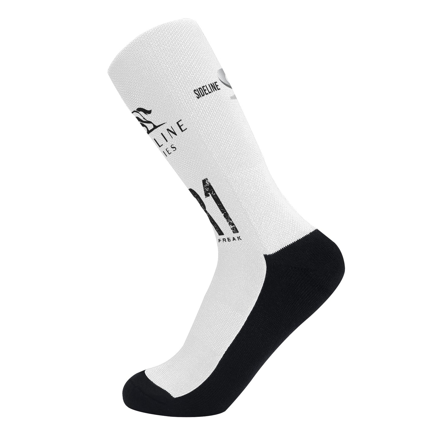 Polyester & Cotton GR1 Racing Freak Crew Socks - Ideal for Sports & Fashion, Reinforced Heel and Toe, Seamless Toe