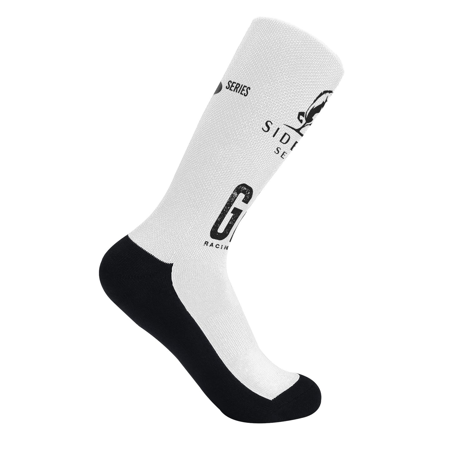 Polyester & Cotton GR1 Racing Freak Crew Socks - Ideal for Sports & Fashion, Reinforced Heel and Toe, Seamless Toe