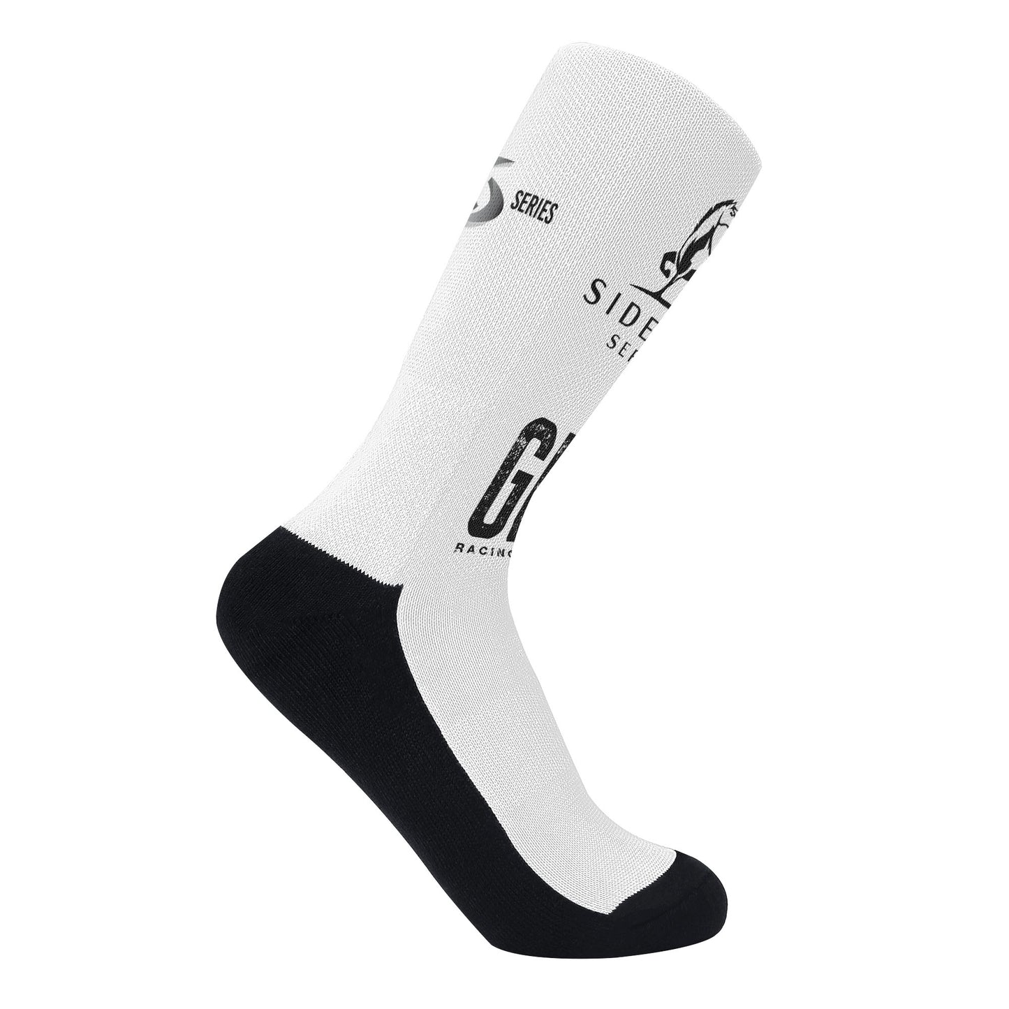 Polyester & Cotton GR1 Racing Freak Crew Socks - Ideal for Sports & Fashion, Reinforced Heel and Toe, Seamless Toe