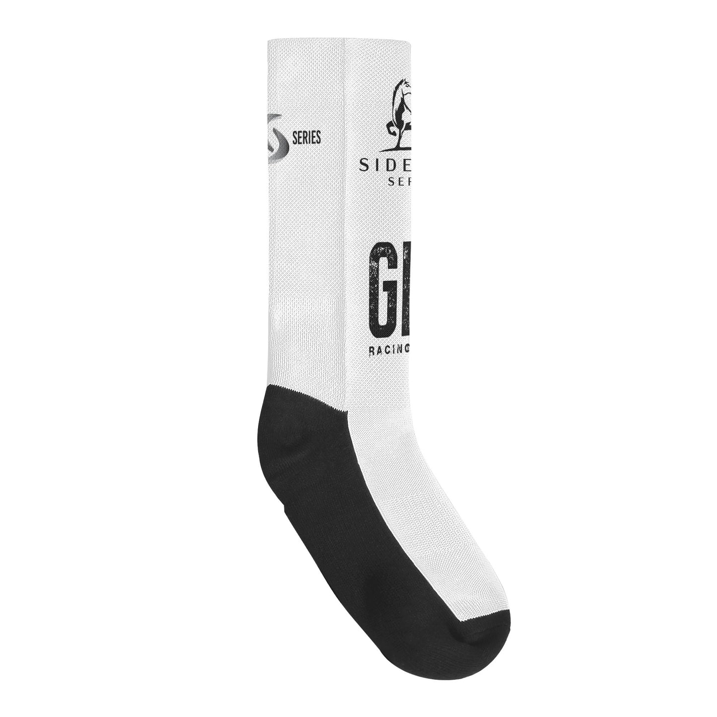Polyester & Cotton GR1 Racing Freak Crew Socks - Ideal for Sports & Fashion, Reinforced Heel and Toe, Seamless Toe