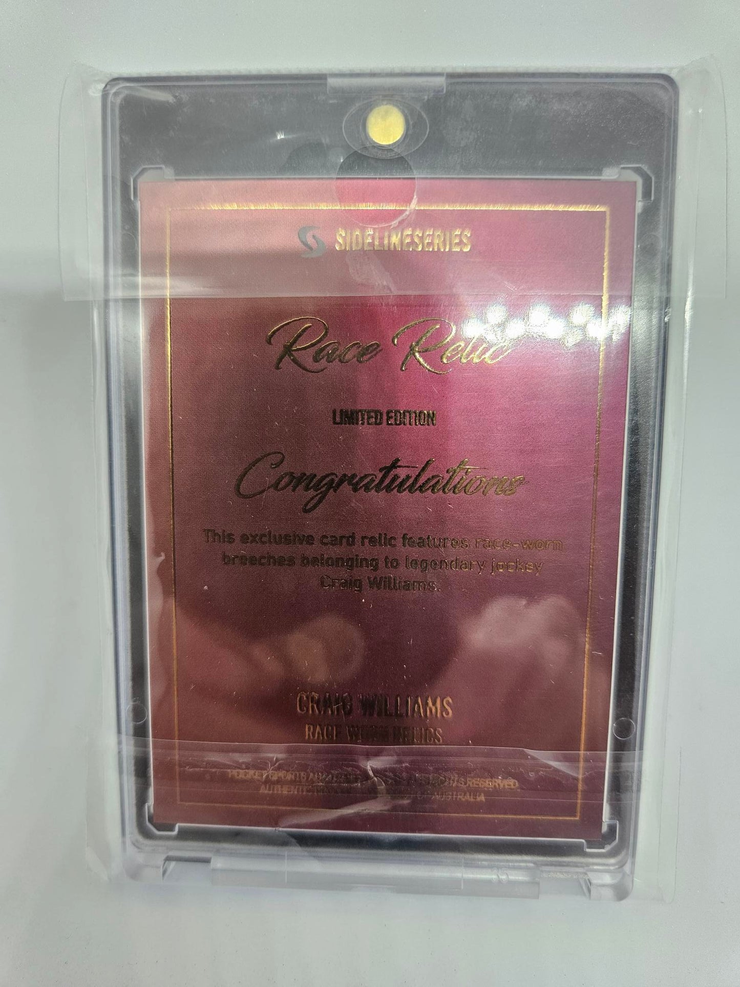 Race Relic #6 // Craig Williams {One of One} UA patch
