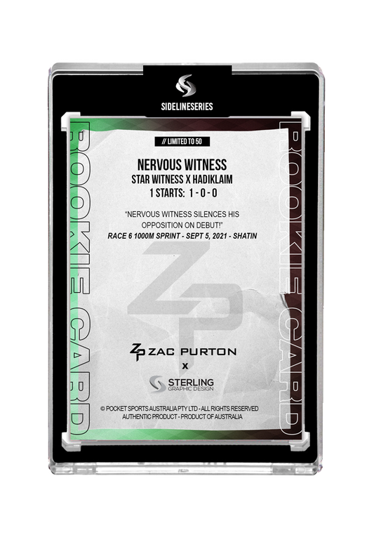 Nervous Witness x Zac Purton ROOKIE card