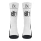 Polyester & Cotton GR1 Racing Freak Crew Socks - Ideal for Sports & Fashion, Reinforced Heel and Toe, Seamless Toe