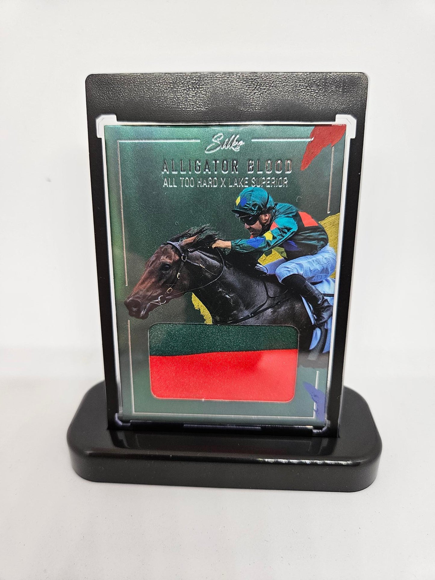 Alligator Blood Race Worn Silks relic card