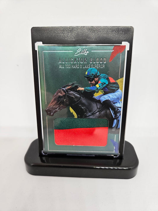 Alligator Blood Race Worn Silks relic card