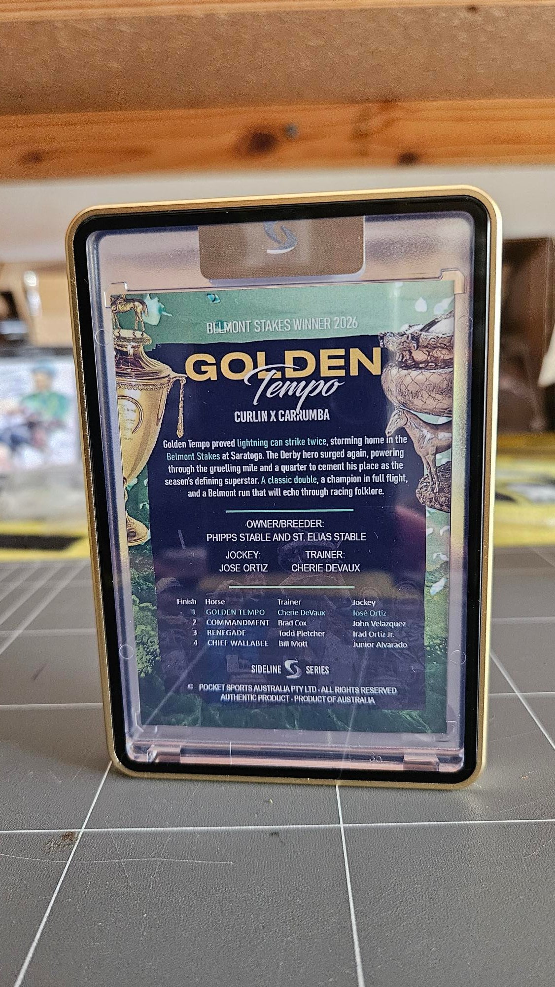 Golden Tempo – Kentucky Derby & Belmont Stakes Combo card | One of One (Gold label)