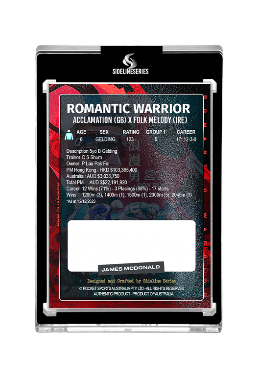 Romantic Warrior X James McDonald BLACK AUTO 1
