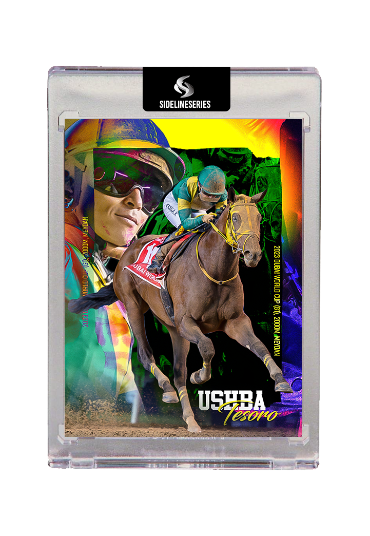 Ushba Tesoro Holofoil Trading Card – Dubai World Cup Winner | Japanese Horse Racing
